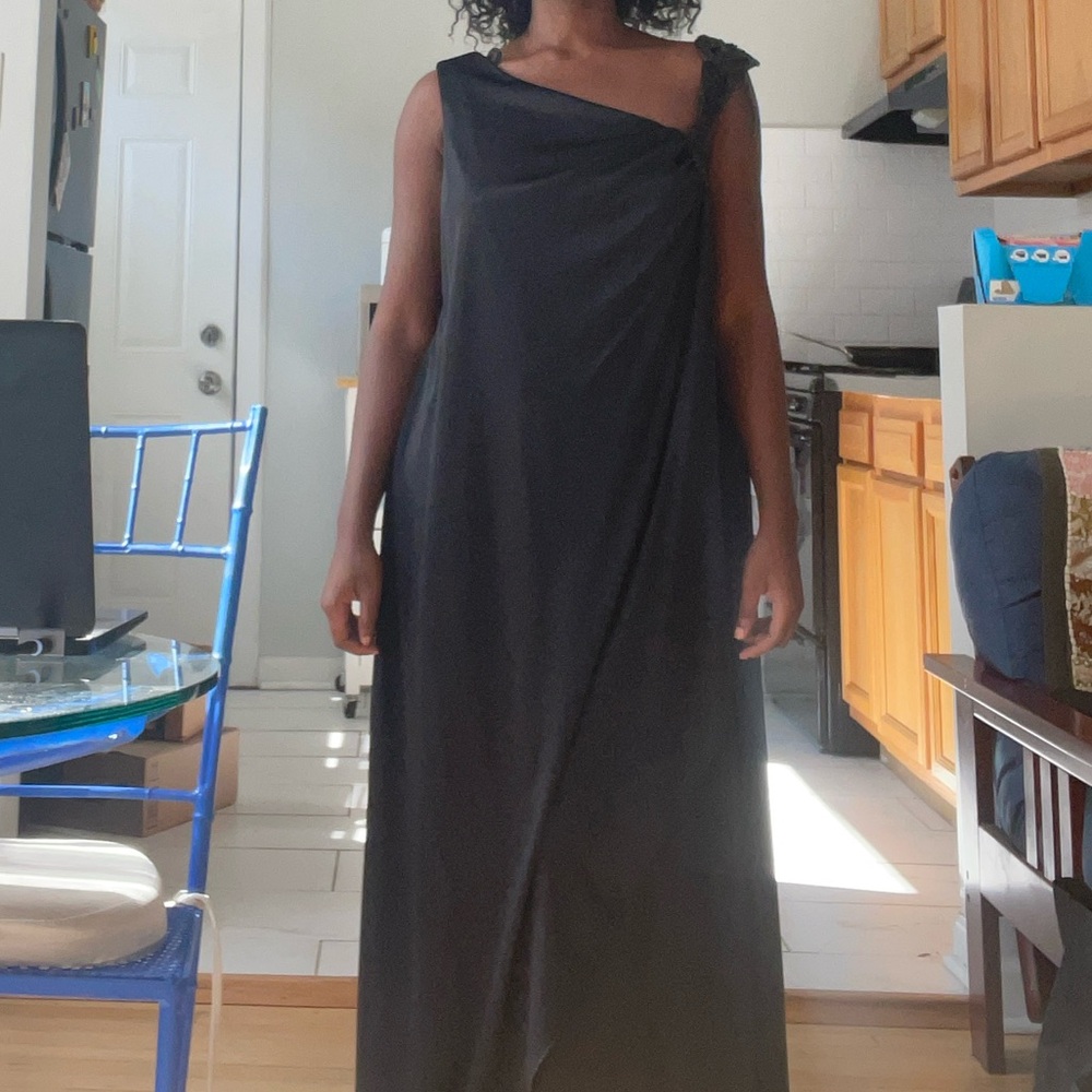 Vintage/Union Tag Elegant Black Evening Gown